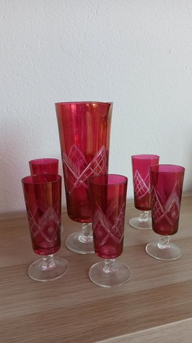 Caraffa bicchieri vintage - caraffa,