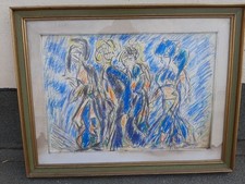 Quadro su tela artista pugliese Nino Brescia (1934-2022). "Brasil 75" cm 68x48.