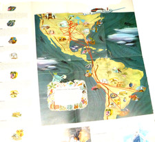 MAPPA ROTTA ILLUSTRATA VINTAGE