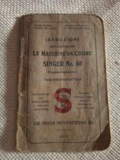 SINGER 66 Libretto Istruzioni Cartaceo Originale 1930