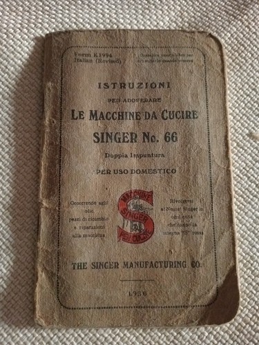 Singer libretto istruzioni - singer, 66