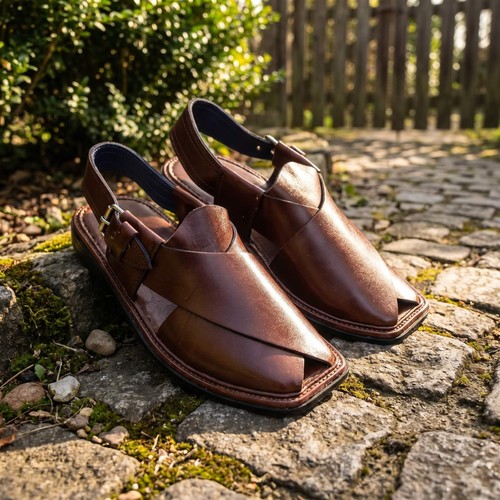 Chappal sandalo uomo - pelle, di