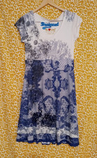Desigual white and blue faux