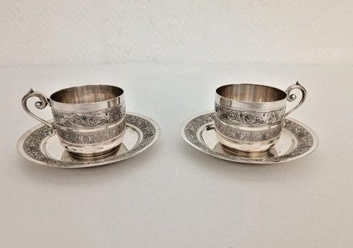 Paire tasses gallia par - de,