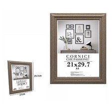 CORNICE PER FOTO PORTA FOTOGRAFIE QUADRI TELE 21 X 29,7 CM MODELLO LEGNO 71646