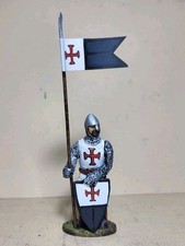 soldatini piombo CAVALIERI TEMPLARI 60 mm toy soldiers Il Plantageneto DIPINTO