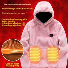 Felpa con cappuccio riscaldante USB elettrica da esterno donna/uomo invernale calda abbigliamento riscaldato
