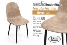 SEDIA METALLO SEDUTA IMBOTTITA