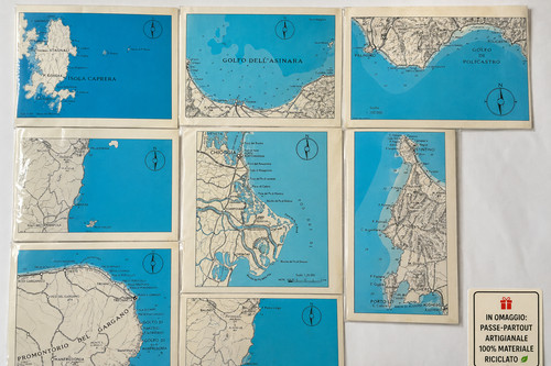 Stampa mappa isole vintage - , con