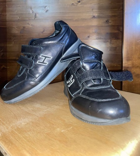 Hogan junior pelle nera lucida - hogan,
