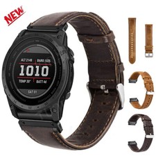 Cinturino in pelle Quick Fit per Garmin Fenix 8 7 7X 6 6X Pro 5 5X 3HR S70 cinturino orologio