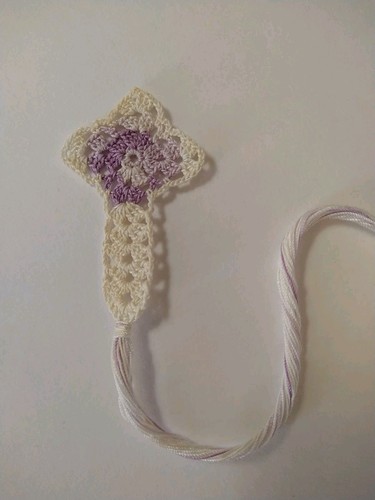 Handmade crochet lace cross - handmade,