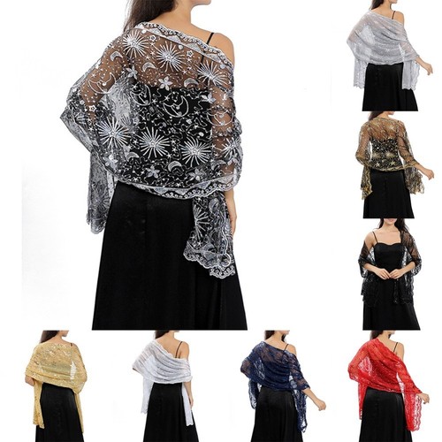 Sciarpa scialle con - , perline