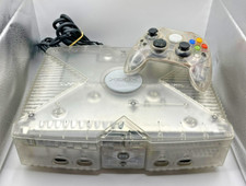 Console XBOX Classic Crystal Microsoft transparente cavi controller LEGGE TUTTO
