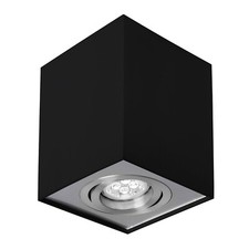 Faretto Da Soffitto Nero/Argento D-97Mm GU10 IP20 Quadrato