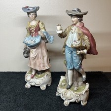 Capodimonte Courting Couple Porcelain Figurines 1850-1890 Made in Italy - Rare!