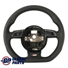 Audi S4 B8 Volante NUOVO In Pelle Nera Paddles Fondo Piatto 8K0419091CH
