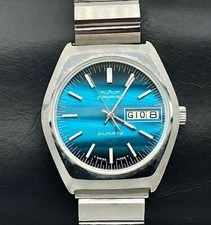 Payard rare vintage 1970 ESA Y2 7 jewels QUARTZ watch w/bracelet New Old Stock