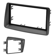 Mascherina Montaggio Autoradio Stereo 2 DIN per Fiat Panda (169) dal 2003 Grigio