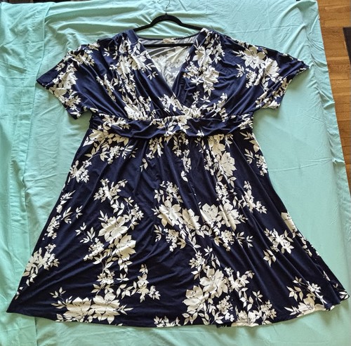 Abito gia midi navy stampa - midi,