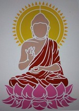 A4 SITTING BUDDHA & LOTUS