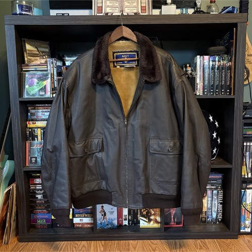 Navy airborne leathers - navy, men's