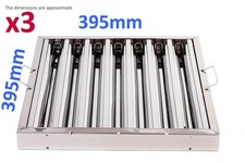 3x Filtro Deflettore Grasso a