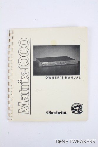 Oberheim matrix 1000 owner - matrix-1000,