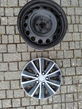 Cerchi auto in acciaio 4 cerchi a 5 fori misura 60/R16 completi di copricerchi