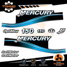 Kit Adesivi Motore Marino Fuoribordo Mercury 150 cv - versione Saltwater BLU