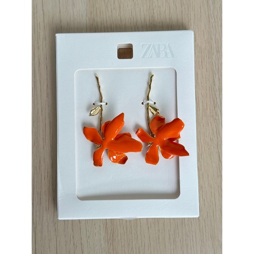 Zara orange gold floral - orange,