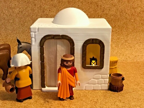Casa belen navidad medieval - navidad,