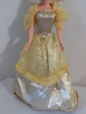 BARBIE MATTEL LA BELLA E LA BESTIA DISNEY ABITO da Ballo Oro E Giallo 1991 (ba3)