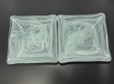 Set 2 piatti quadrati in vetro