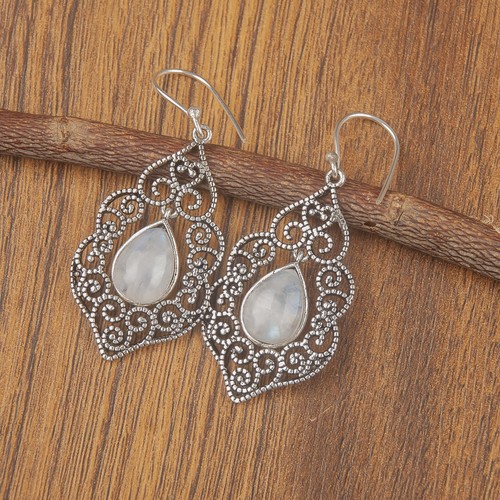 Pendente goccia boho argento