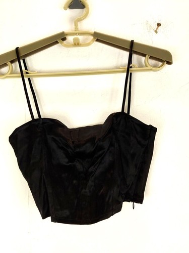 Zara top donna nero raso - zara,