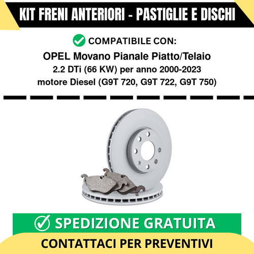 Kit freni anteriori pastiglie - kit,