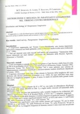 SPEDICATO M. T. - LEMBO G. - SILECCHIA T. - CARBONARA P.  Distribuzione e biolo