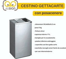  POSACENERE E GETTACARTE RETTANGOLARE  SILVER