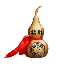 Statuetta ornamentale in rame a forma di zucca portafortuna per mobile da