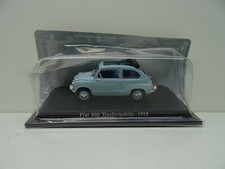 FIAT 600 TRASFORMABILE 1958 SCALA 1:43 MODELLINO SIGILLATO HACHETTE-FR-J12