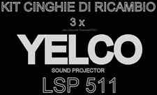 ★KIT CINGHIE DI RICAMBIO 3 x PROIETTORE S.8 mm YELCO SOUND PROJECTOR LSP 511★