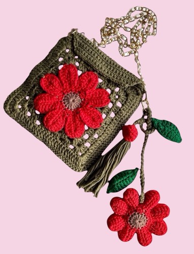 Borsa tracolla floreale - ,