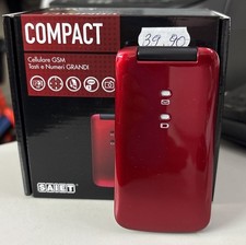 CELLULARE SAIET COMPACT GSM DUAL BAND CON TASTI E CARATTERI GRANDI.