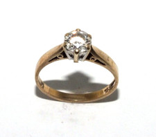 Donna 9ct Oro Giallo Anello
