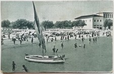 CARTOLINA FANO SPIAGGIA MARE BAGNANTI MARCHE PESARO URBINO PAESAGGISTICA C2