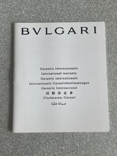 BULGARI Watch Guarantee