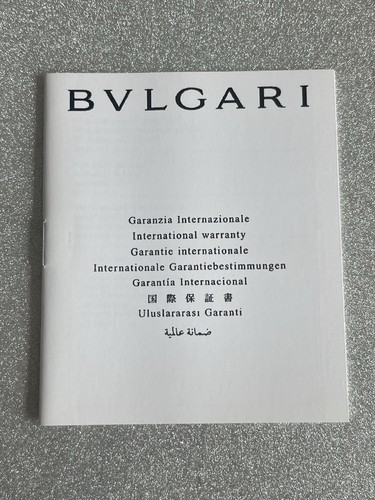 Bulgari watch guarantee - bulgari,