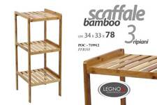 SCAFFALE MOBILETTO 3 RIPIANI BAGNO CUCINA PORTA ASCIUGAMANI OGGETTI 78*34*33