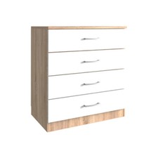 KIT CASSETTONE 4 CASSETTI 70X40XH72 CM ROVERE BIANCO